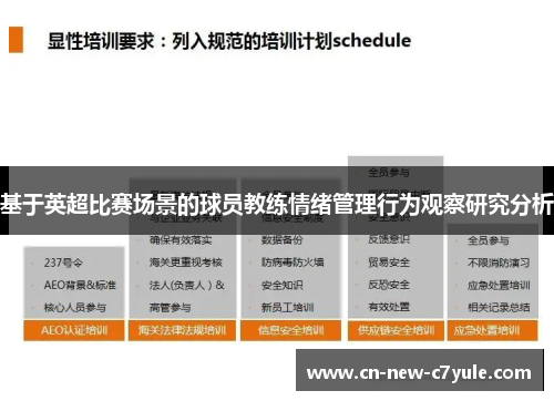 基于英超比赛场景的球员教练情绪管理行为观察研究分析 基于英超比赛场景的球员教练情绪管理行为观察研究分析