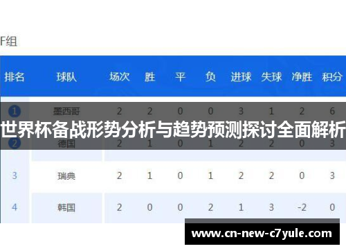 世界杯备战形势分析与趋势预测探讨全面解析